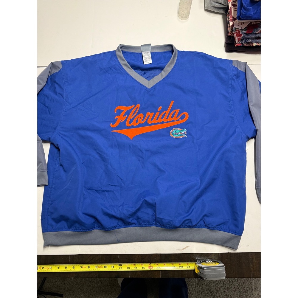 Knights Apparel Florida Gators Windbreaker Pullover Blue Orange Mens 2XL